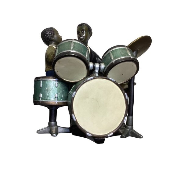 Enesco Father, Son, and Daughter Drummer Figurine Sculpture*African American - Picture 2 of 8